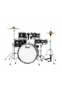 Pearl Roadshow Jr. 5-Piece Drum Kit with Cymbals and Hardware - Jet Black